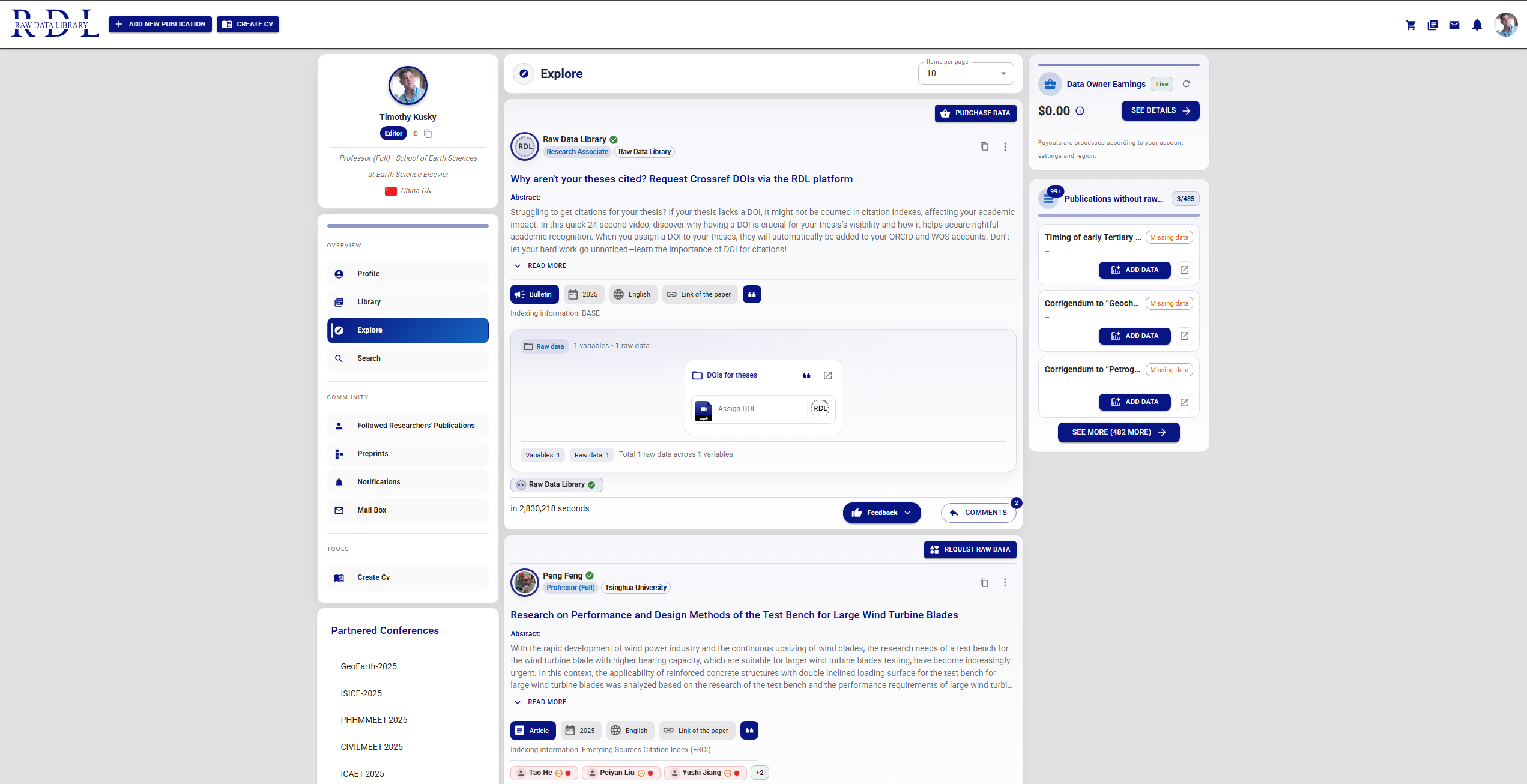 RDL Explore screen demo preview